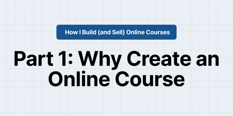 Why create an online course wignall